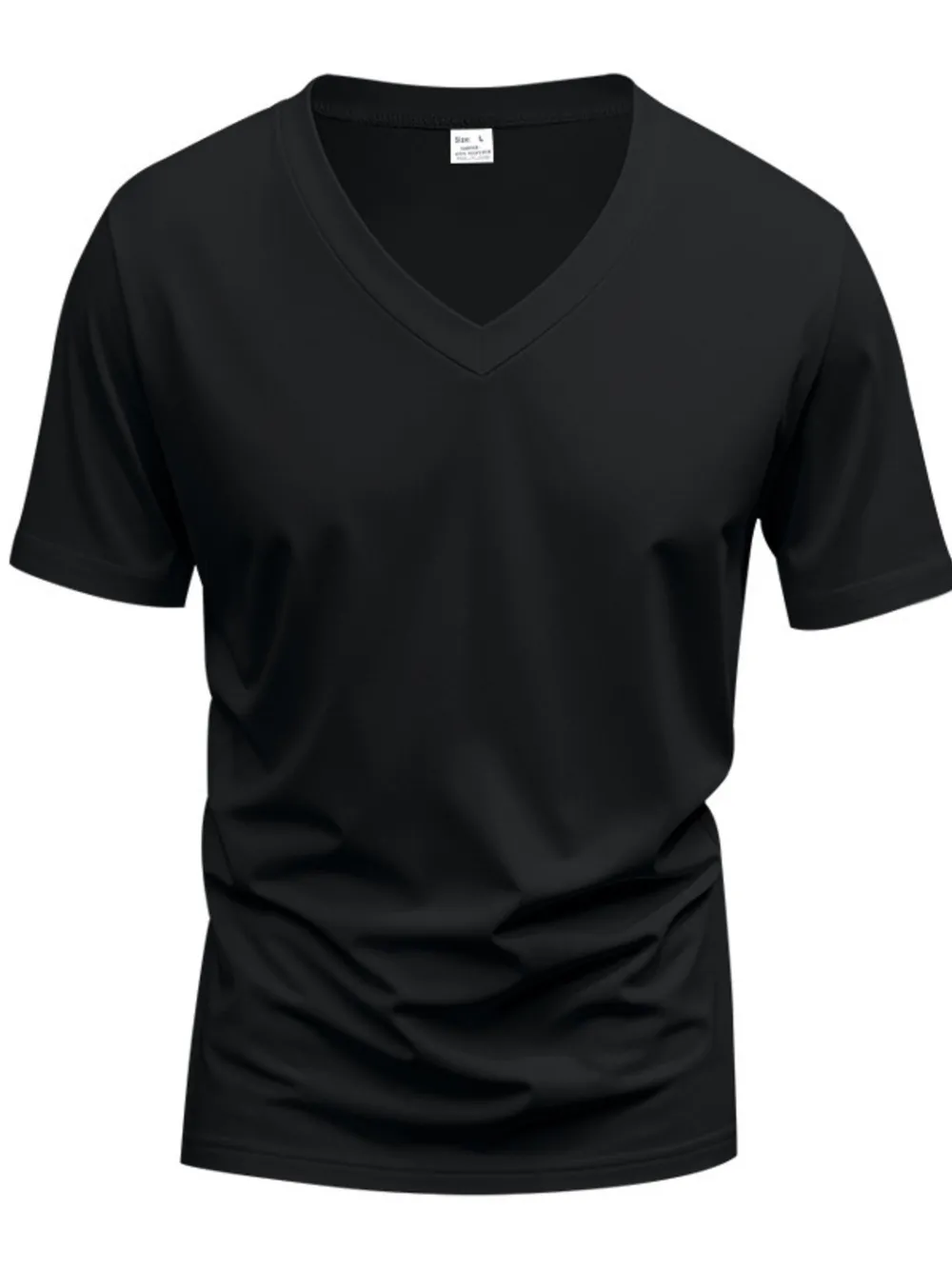 Men's Full Size V-Neck Short Sleeve T-Shirt Plus Size, image 10