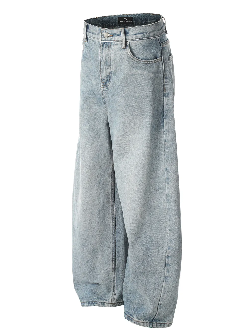 Men's Washed Relaxed Fit Baggy Jeans, image 2