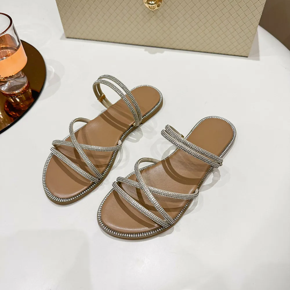 Open Toe Flats Sandals, image 12