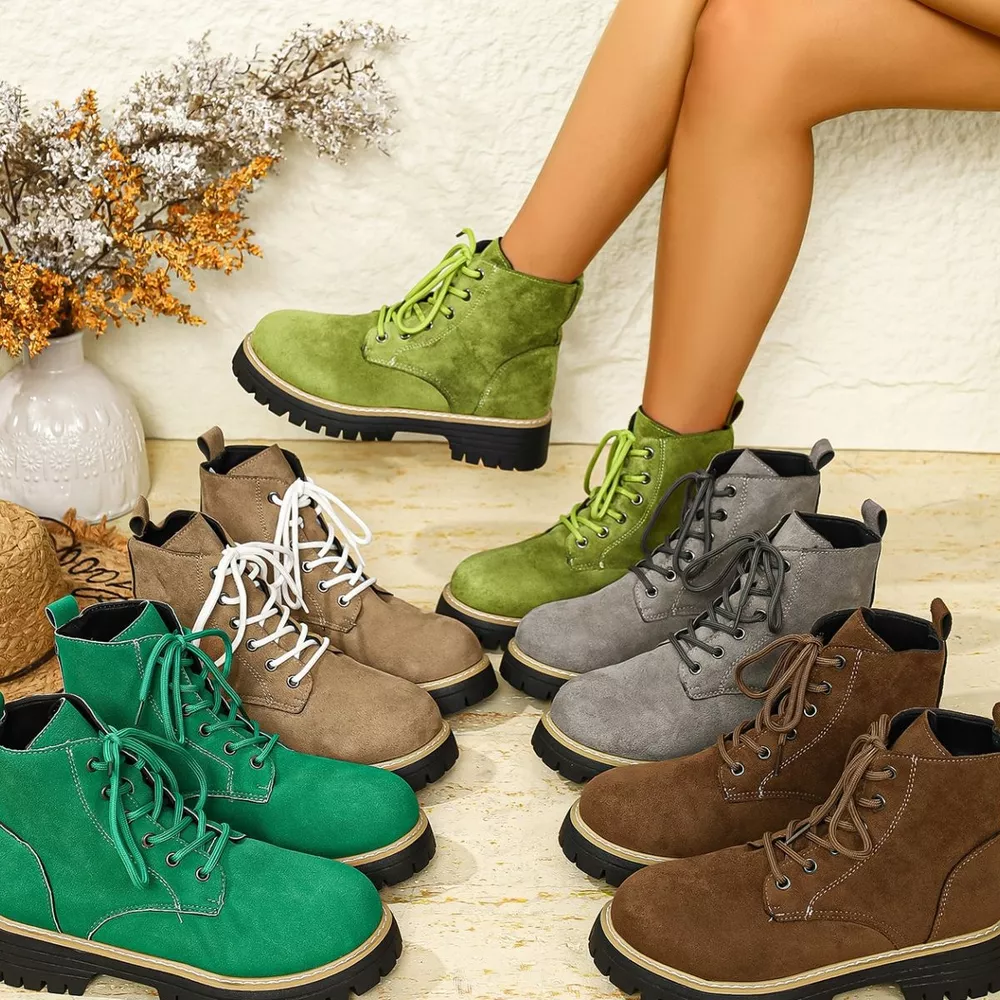 Round Toe Lace Up Boots, image 31