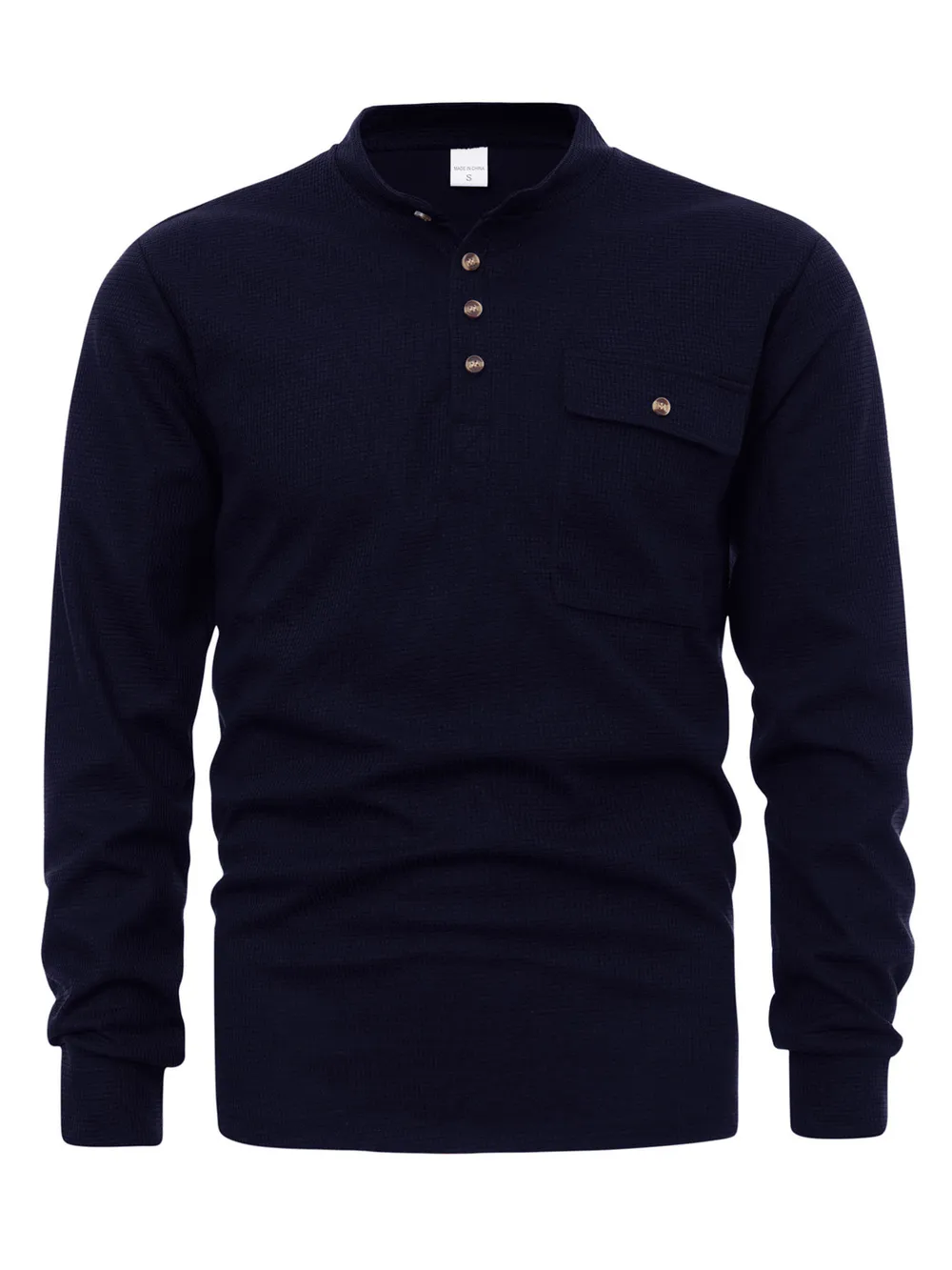 Men's Button Detail Long Sleeve T-Shirt, image 8