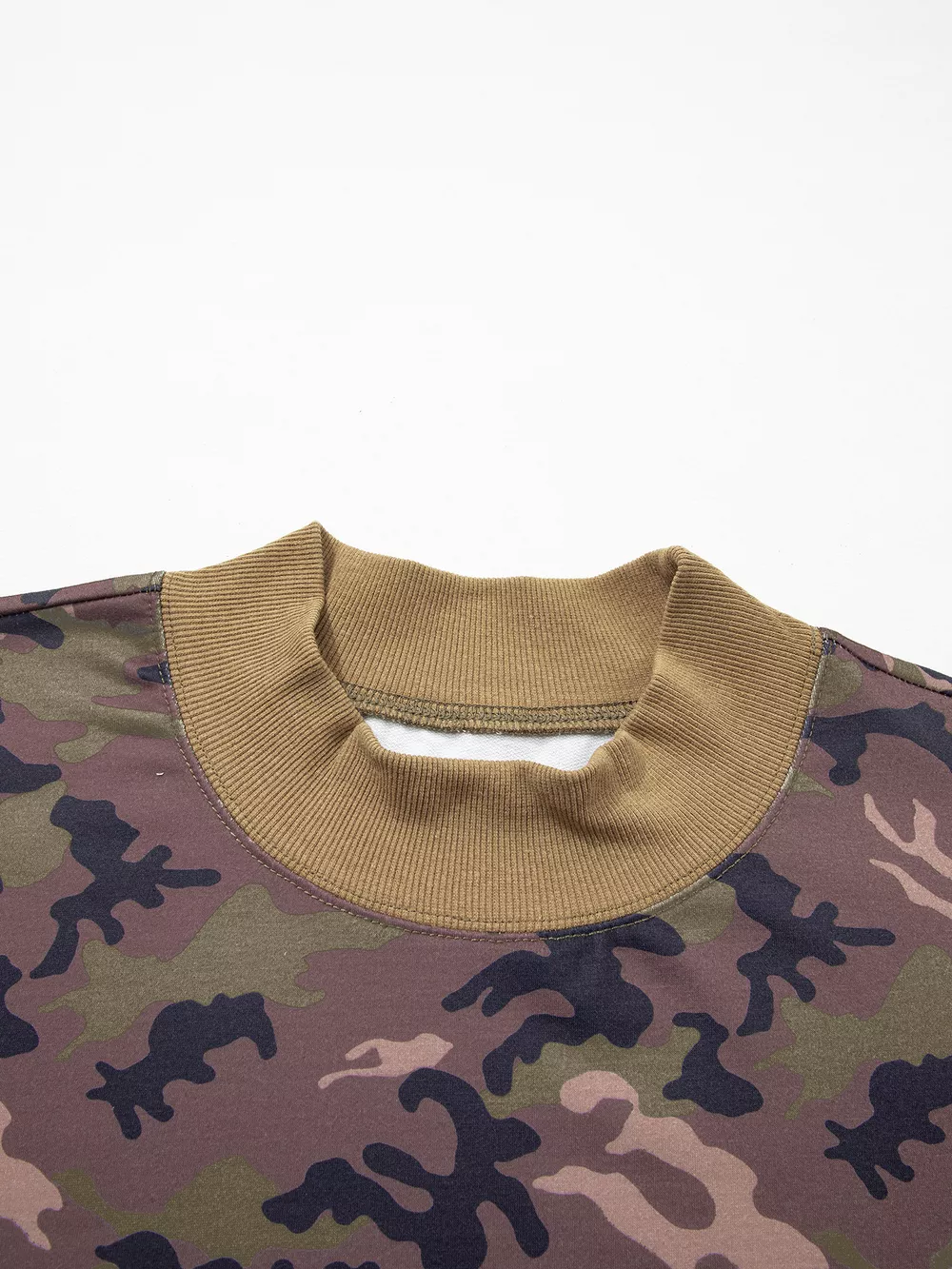 Plus Size Camouflage Print Long Sleeve Oversized Shift Sweatshirt, image 5