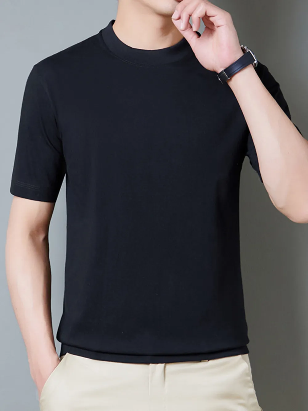 Men's Full Size Round Neck Short Sleeve T-Shirt Plus Size