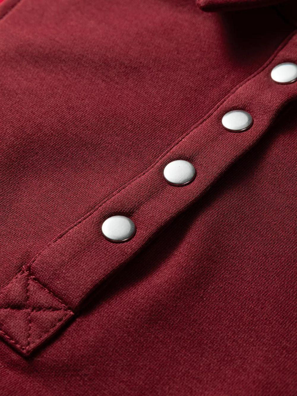 Color Block Patchwork Snap Button Oversize Hoodie, image 11
