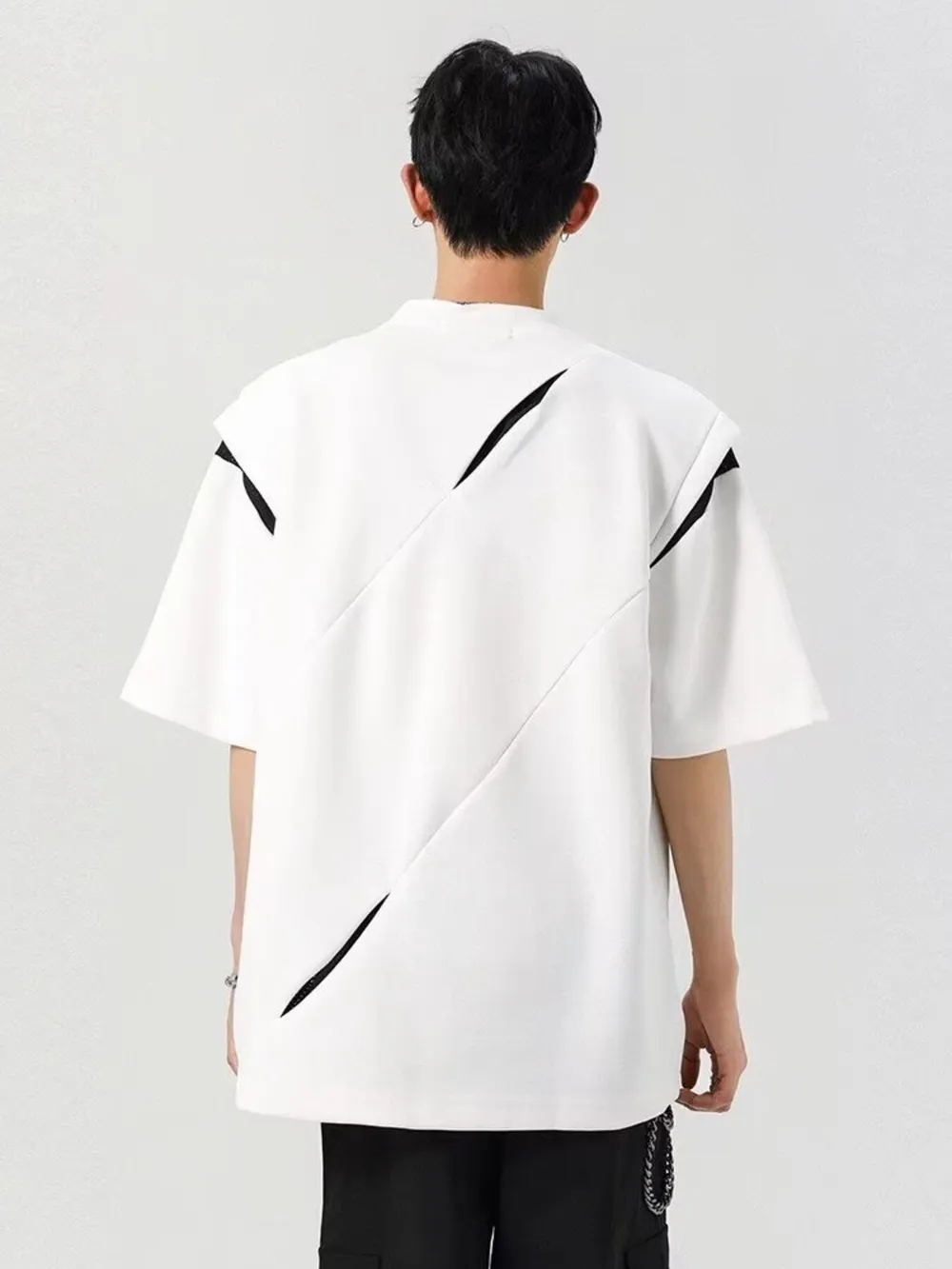 Men's Full Size Oversized Streetwear Short Sleeve T-Shirt Plus Size, image 6
