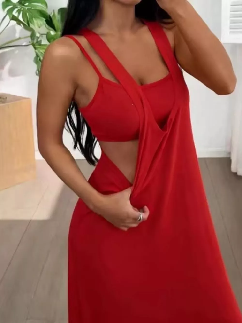 Scoop Neck Cami and Maxi Dress Set, image 15