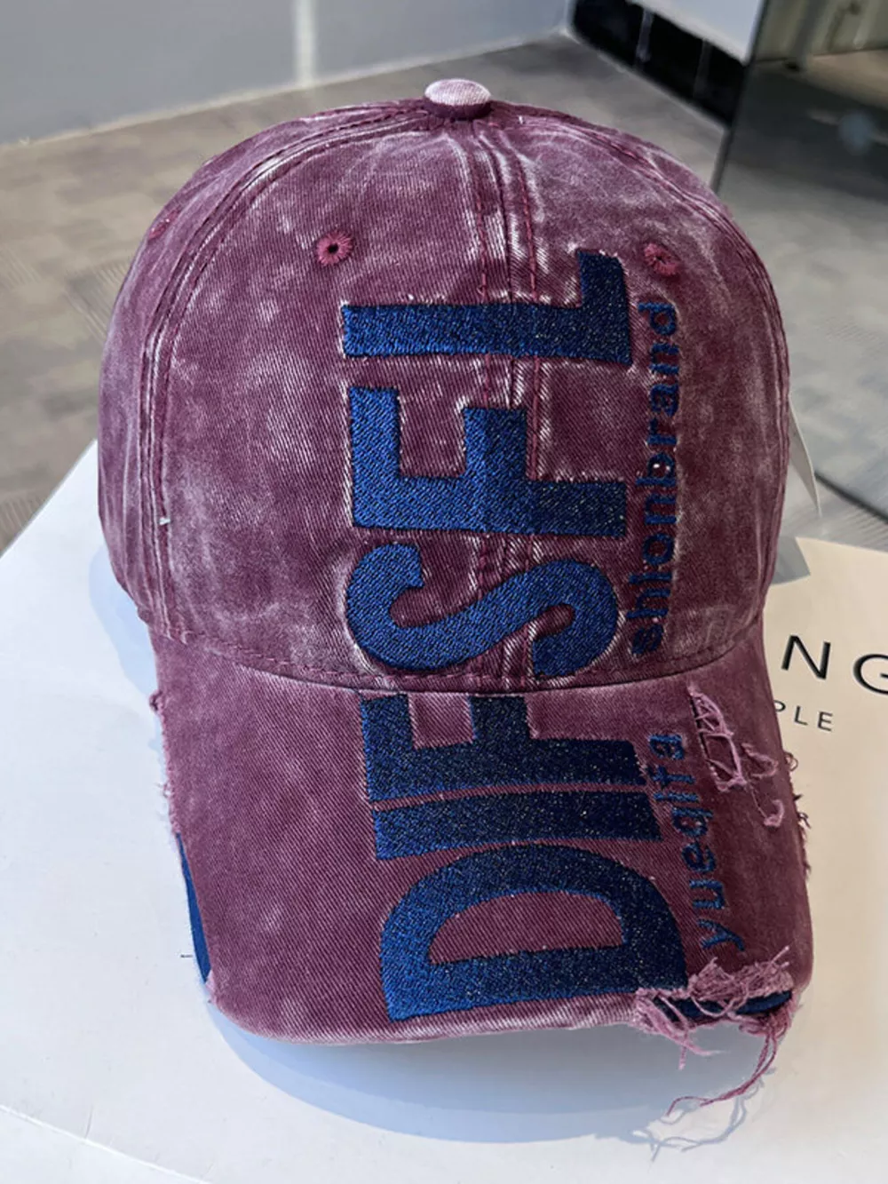 Distressed Embroidered Baseball Cap, image 8