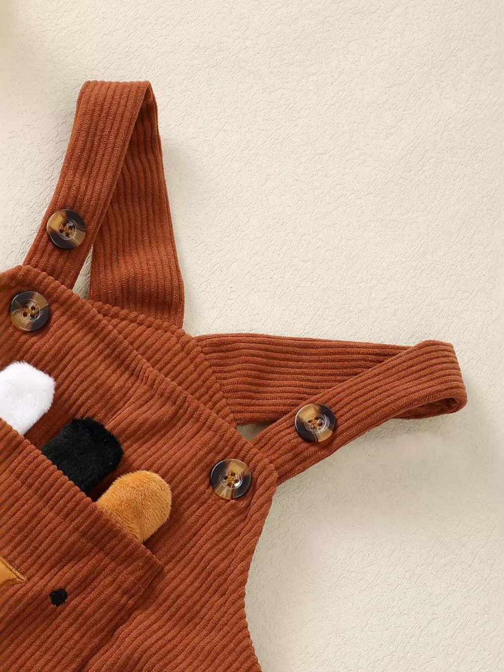 Children's Cartoon Pocket Corduroy Overalls, image 2