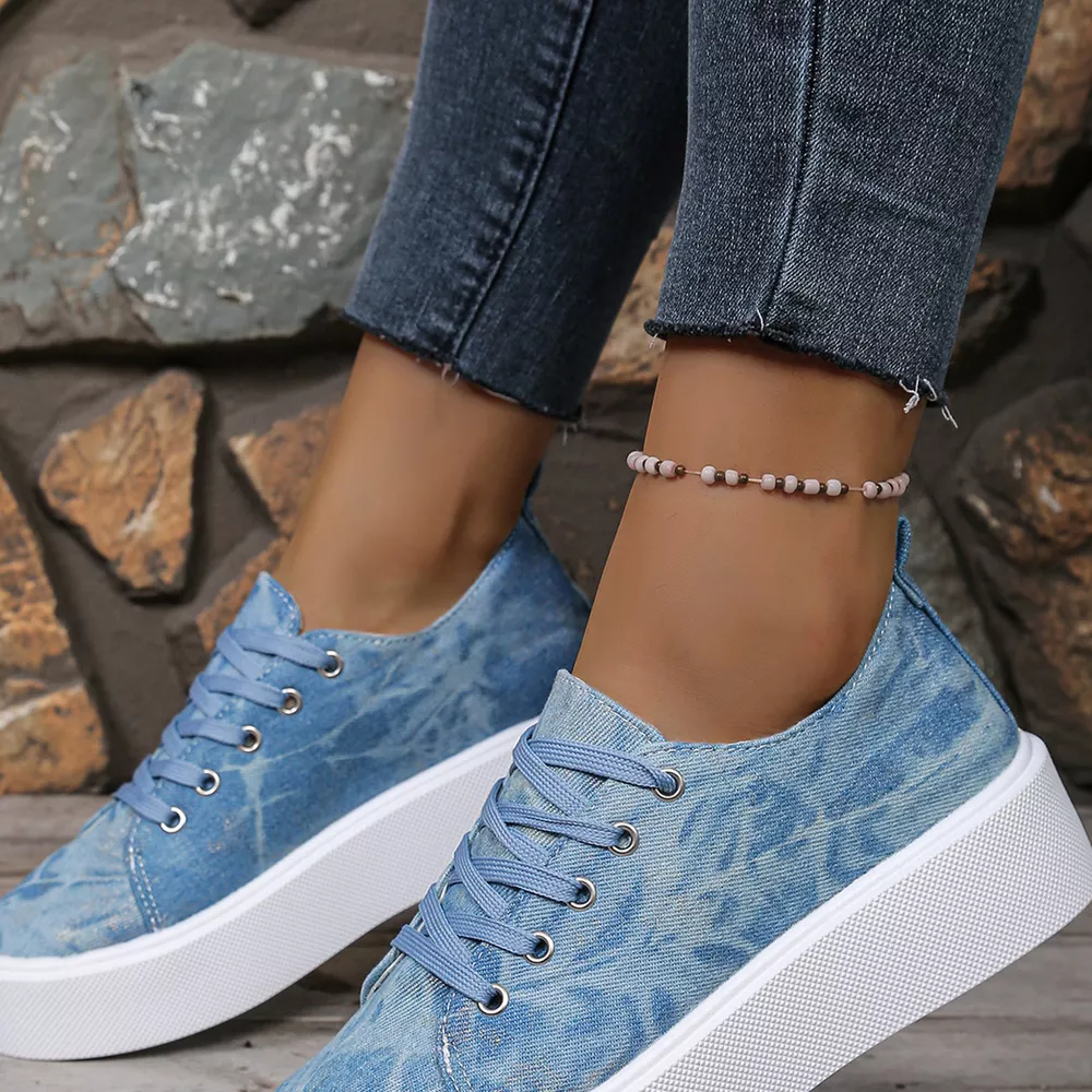 Round Toe Platform Sneakers, image 9