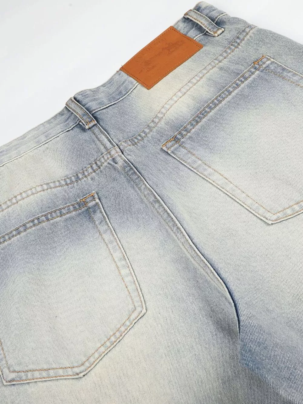 Men's Full Size Vintage Wash Wide Leg Jeans Plus Size, image 7