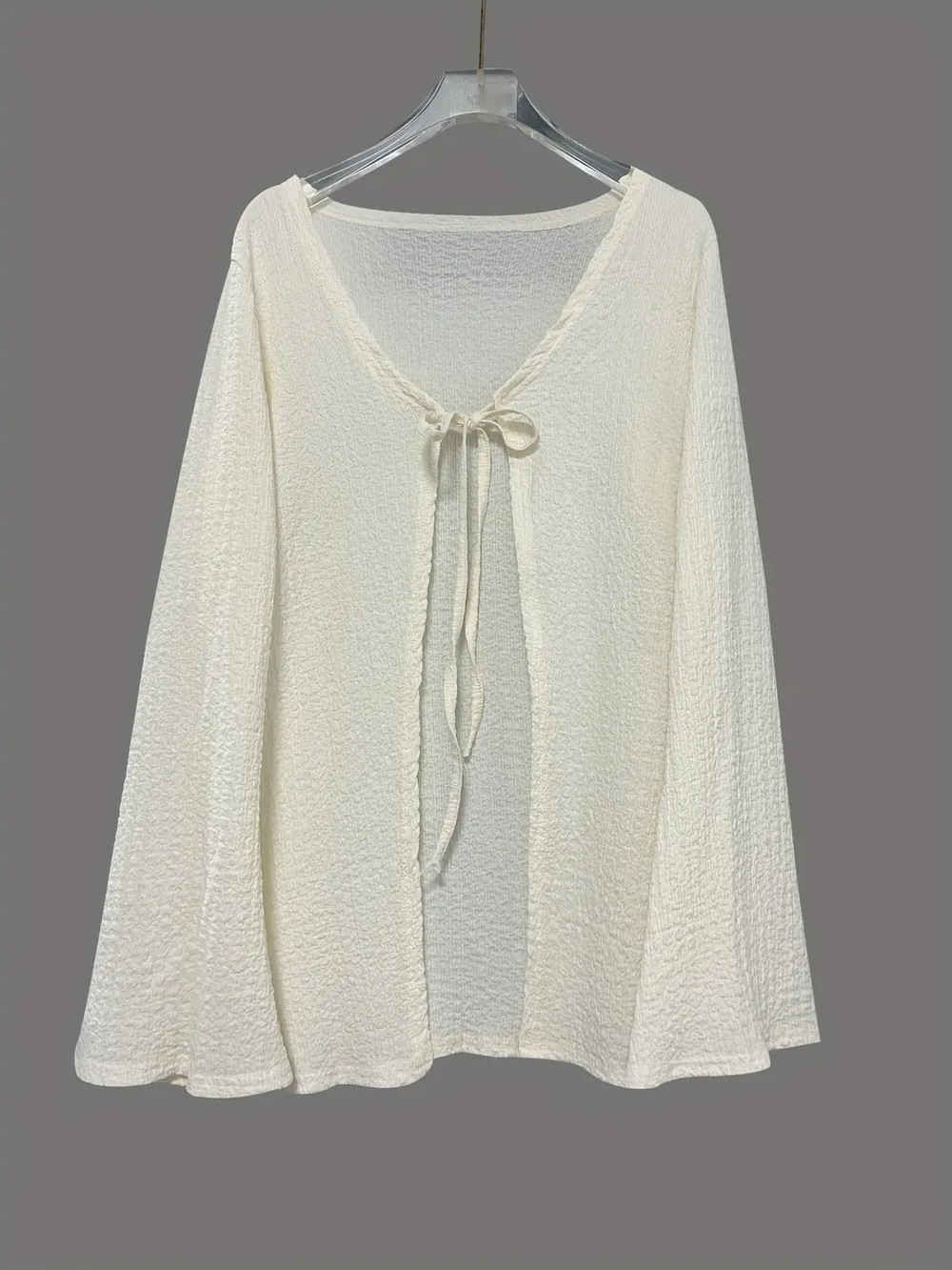 Tie Front Long Sleeve Top and Shorts Set, image 4
