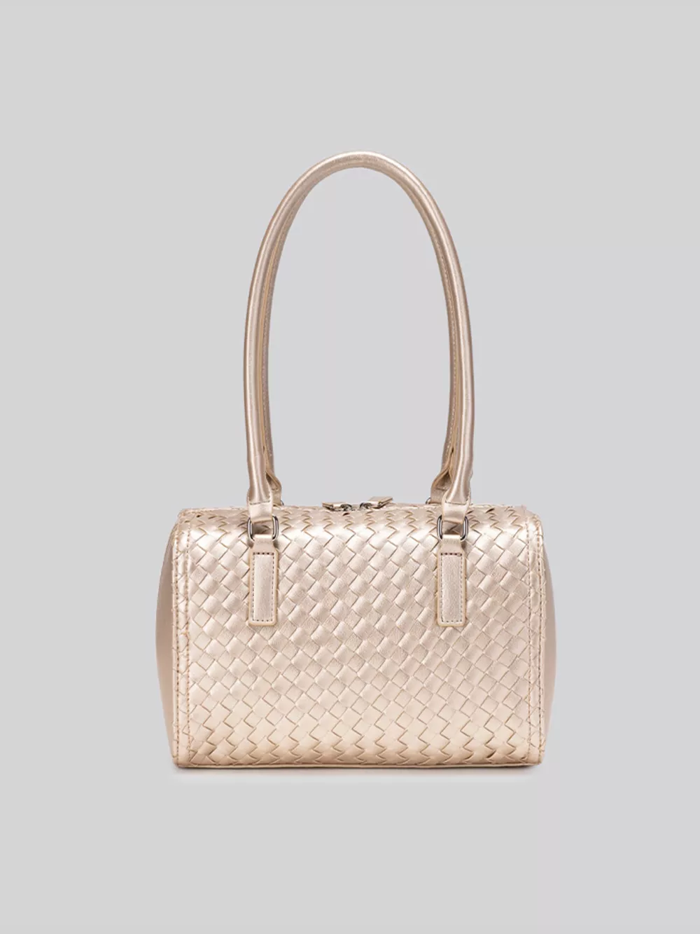 Metallic Woven Texture Shoulder Bag with Star Charm, image 4