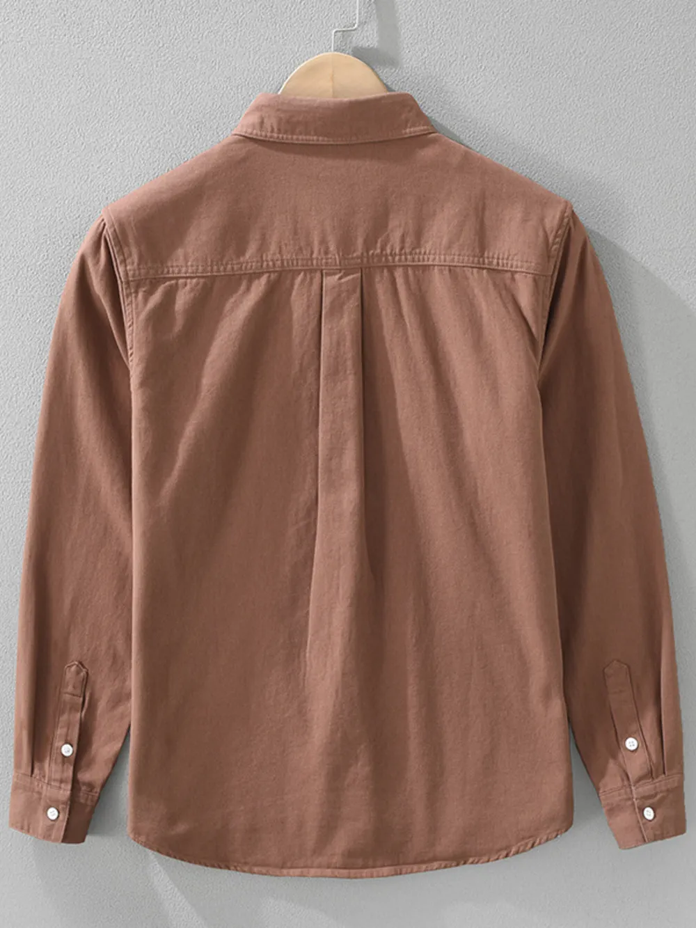 Men's Plus Size Button Detail Long Sleeve Shirt, image 3