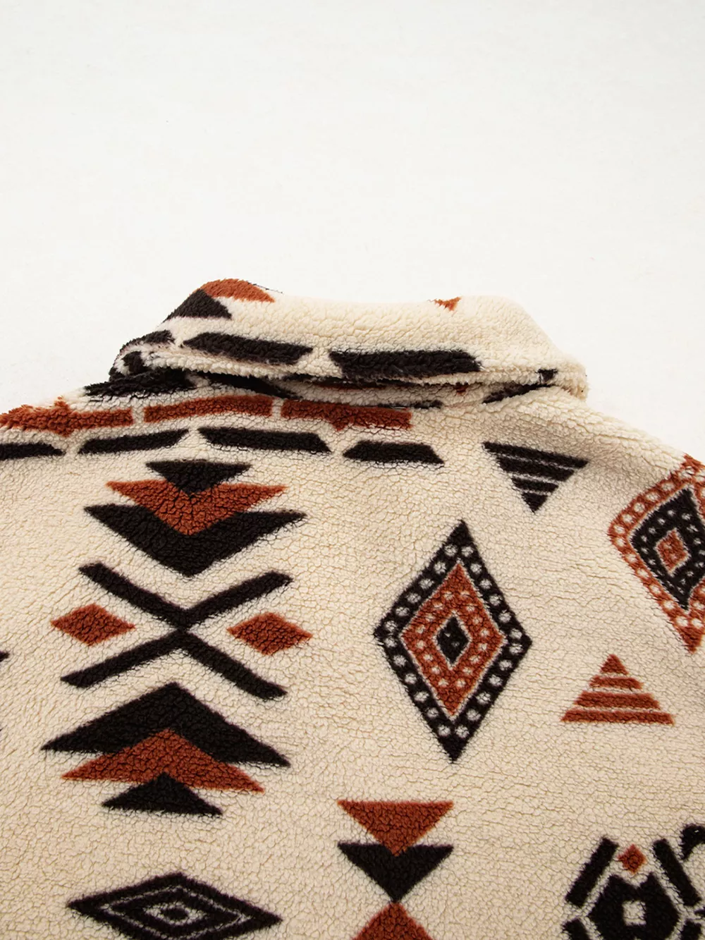 Western Aztec Half Zip Plush Sweatshirt, image 14