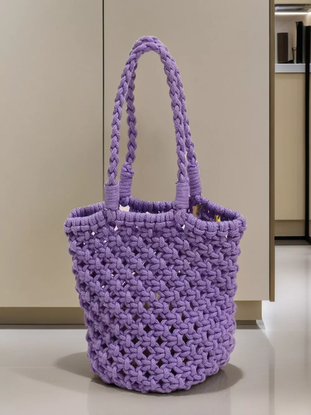 Handmade Crochet Handbag, image 8