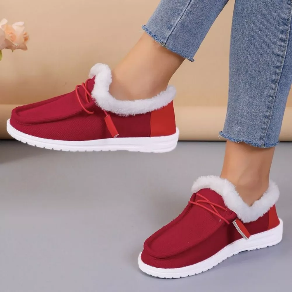 Fuzzy Lined Corduroy Slip-Ons, image 15