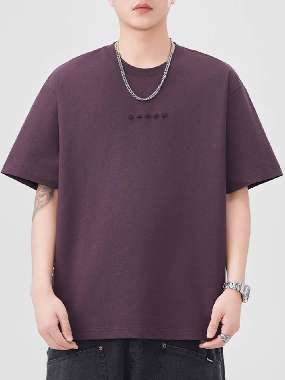 Men's Plus Size Round Neck Relaxed Fit T-Shirt, image 10