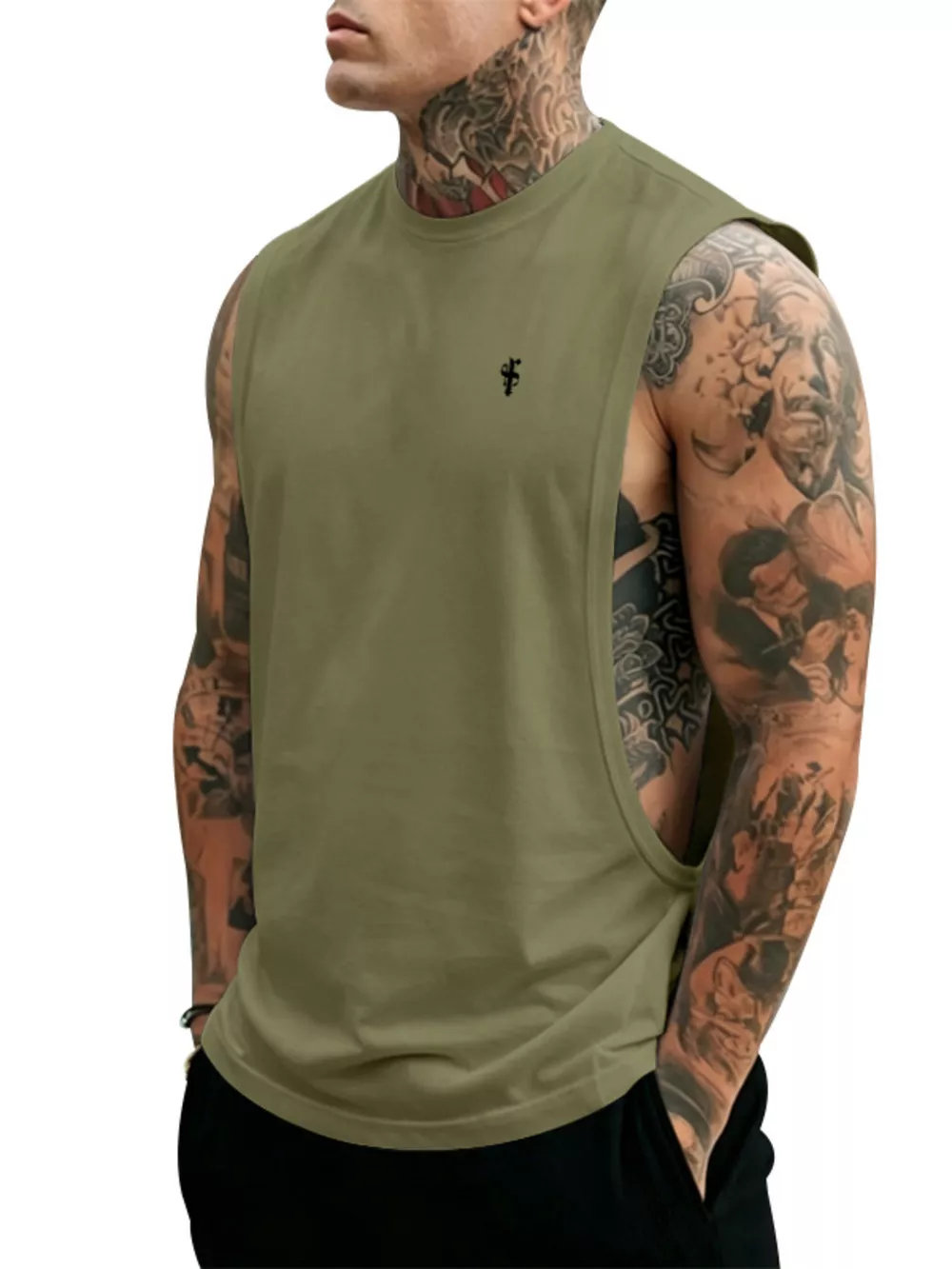 Men's Full Size Round Neck Tank Top Plus Size, image 12