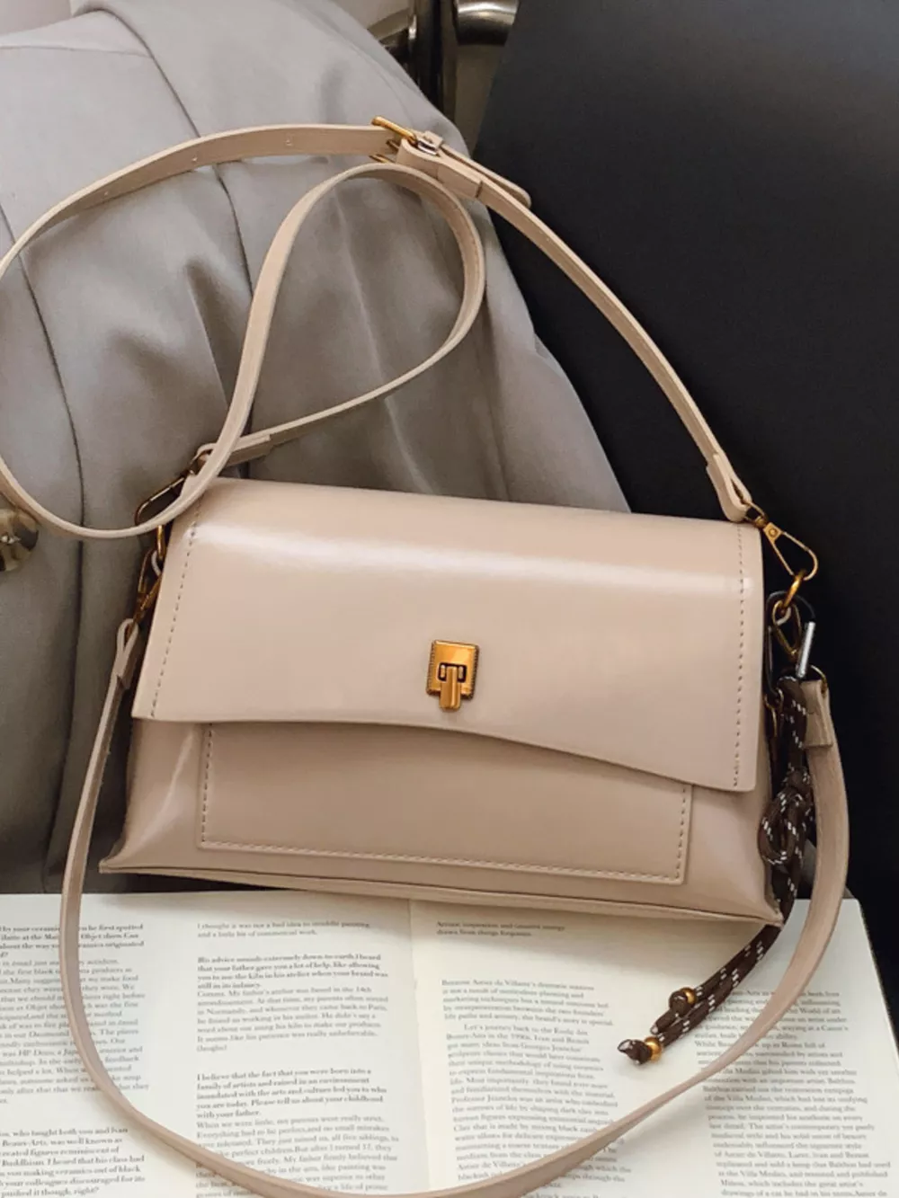 Leather Flap Shoulder Bag, image 6