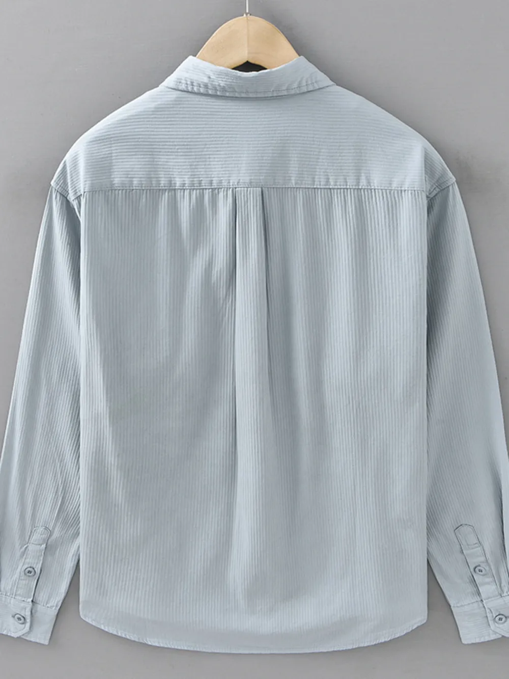 Men's Plus Size Button Up Long Sleeve Shirt, image 3
