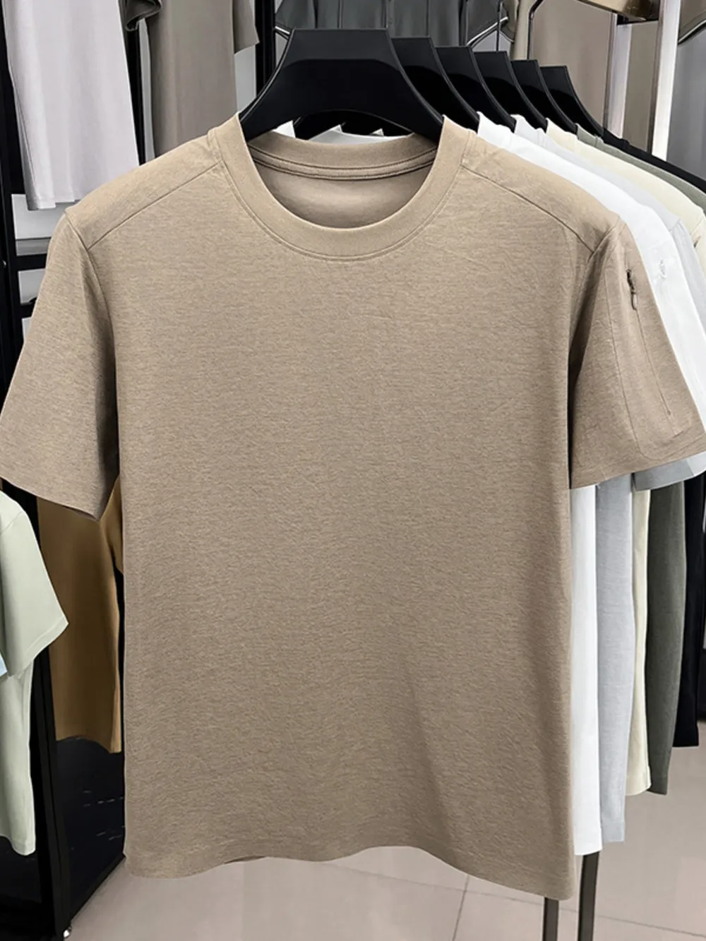 Men's Plus Size Round Neck Short Sleeve T-Shirt, image 4
