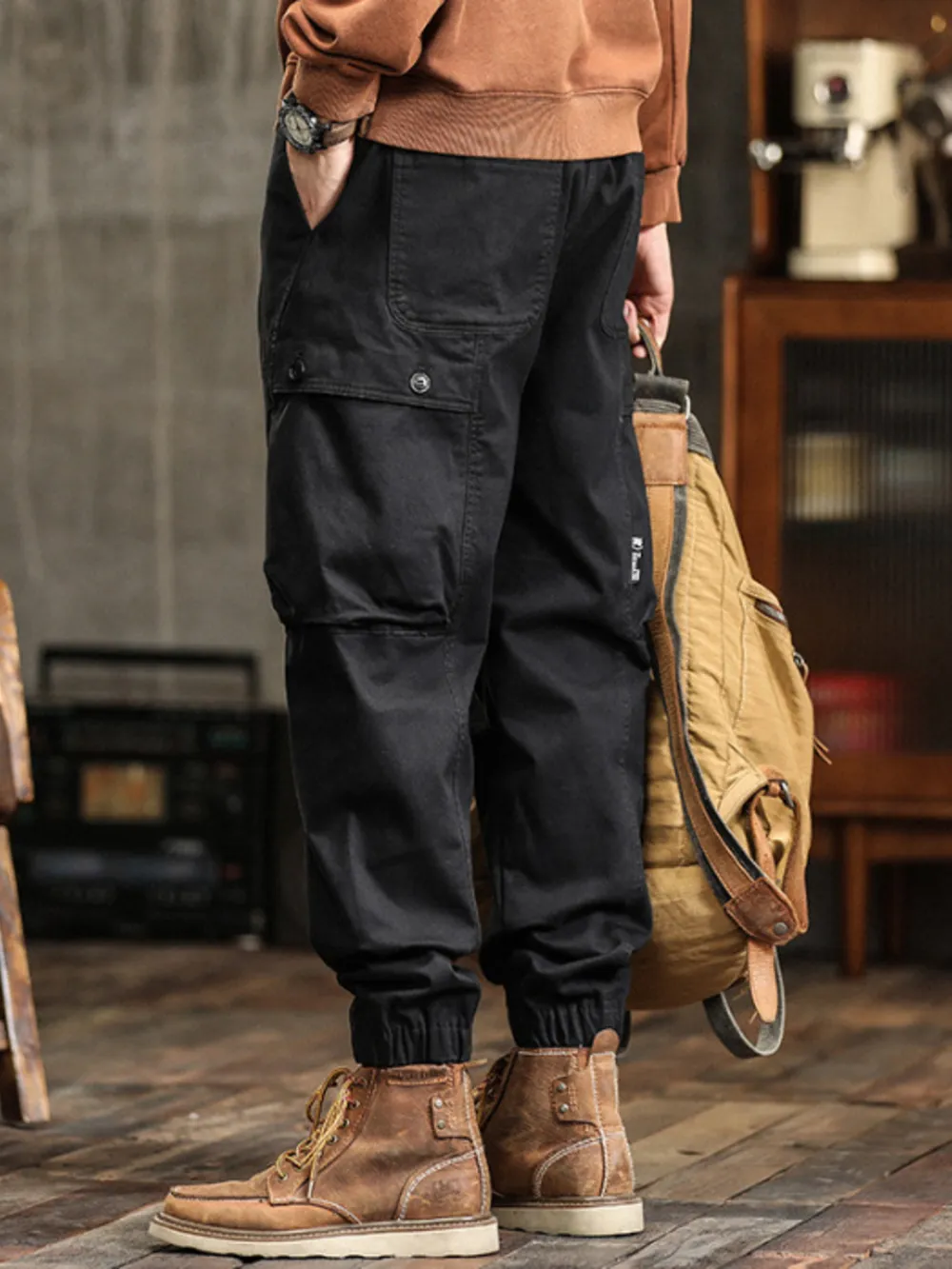 Men's Full Size Pocketed Loose Fit Joggers Plus Size, image 12
