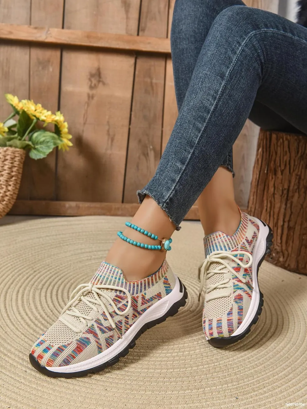 Mesh Knit Lace Up Athletic, image 26
