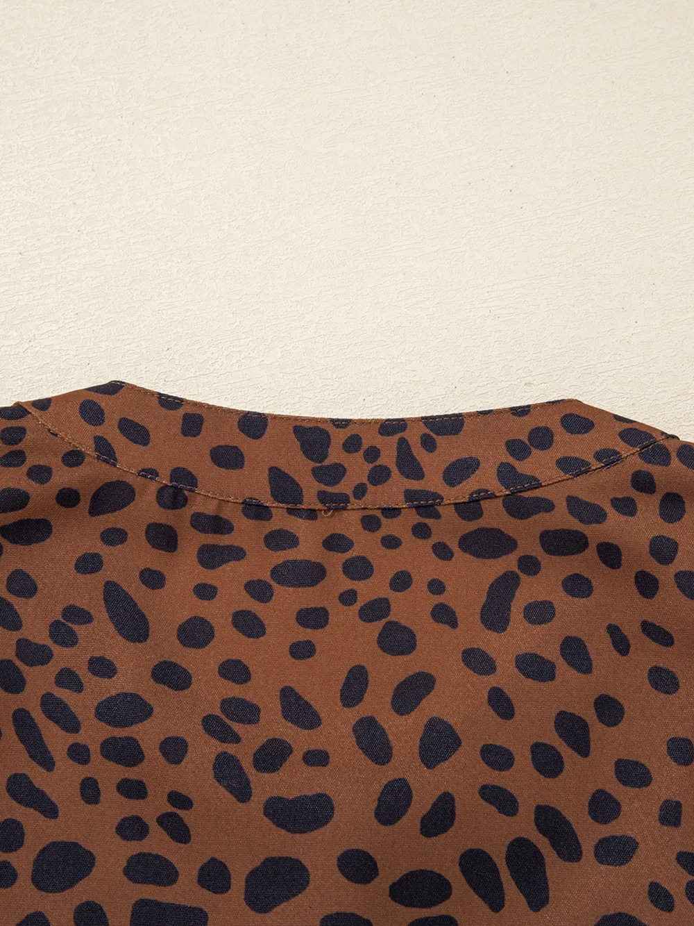 Leopard Print Ruffled Puff Sleeve Blouse, image 8