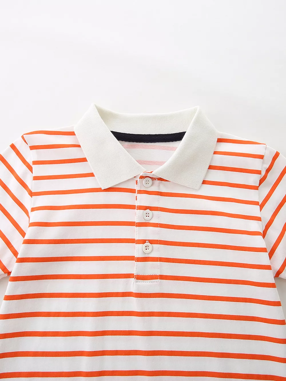 Children's Striped Short Sleeve Polo & Shorts Set, image 3