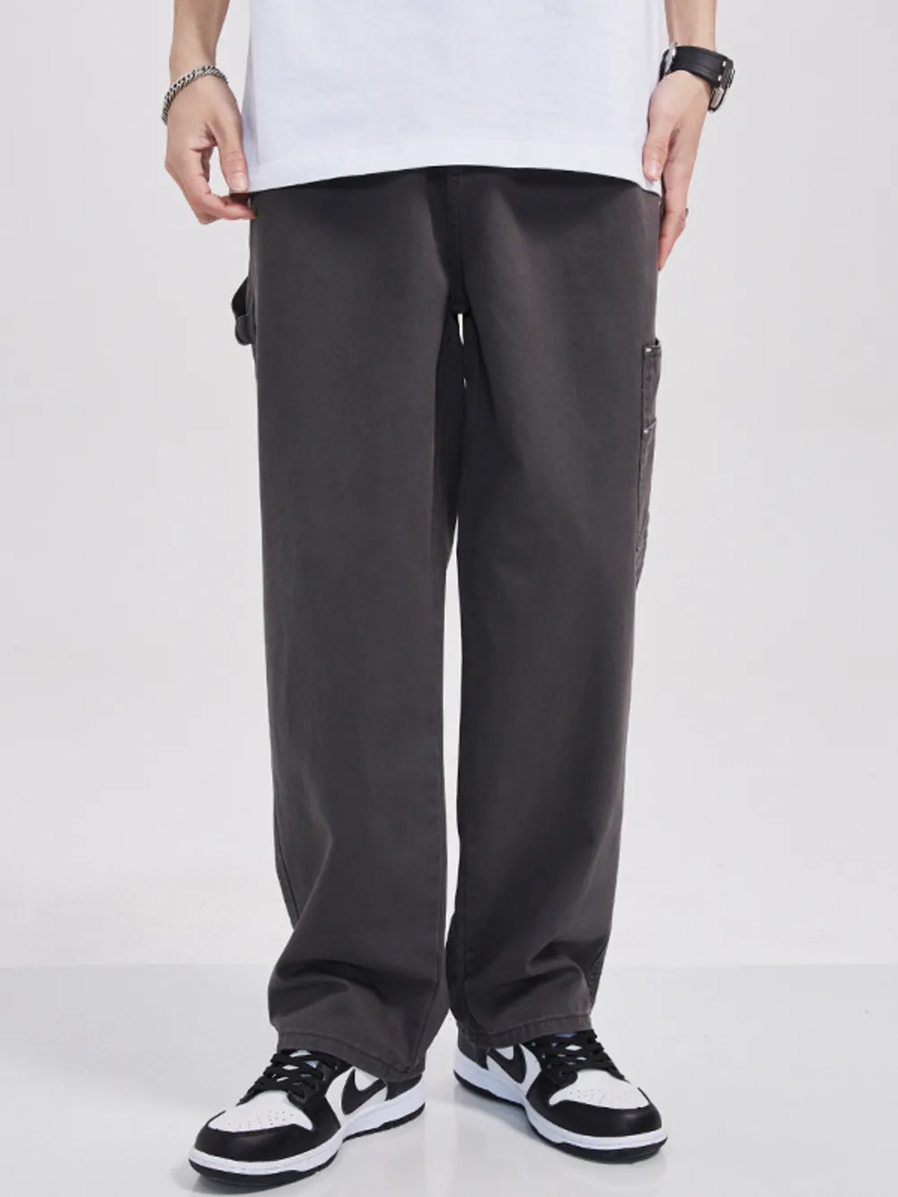 Men's Full Size Relaxed Fit Cargo Jeans Plus Size, image 5
