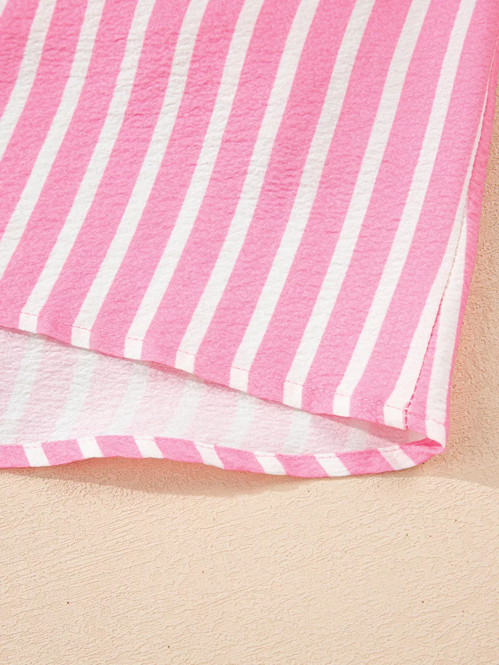 Stripe Buttoned Front Long Sleeve Top and Pants 2 Piece Sleepwear, image 15