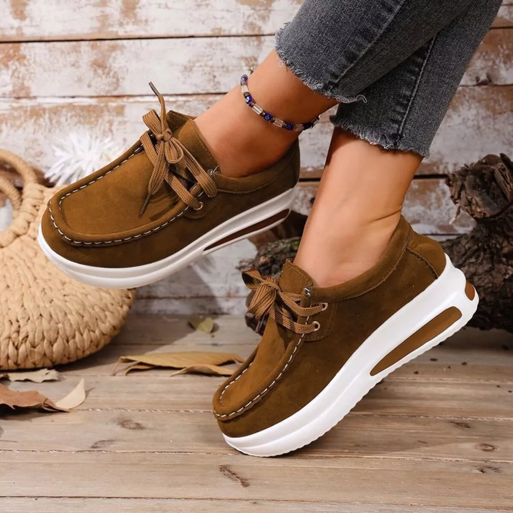 Round Toe Platform Sneakers, image 6