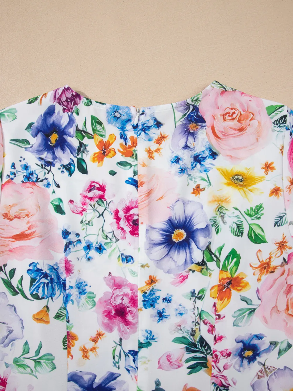 Floral Print Cap Sleeve Mini Dress, image 8