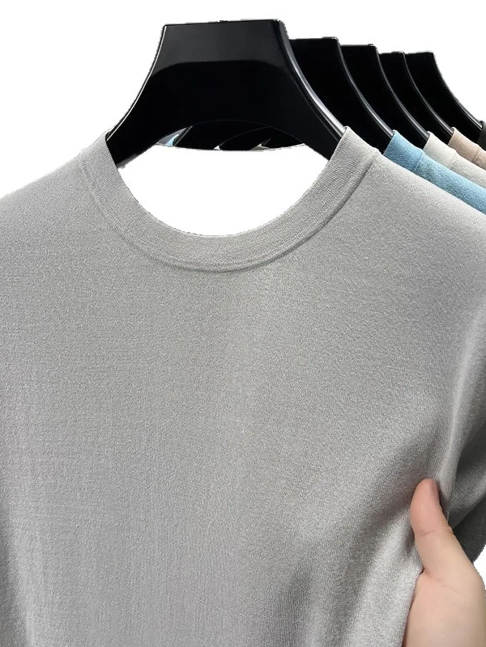 Men's Plus Size Round Neck Short Sleeve T-Shirt, image 8