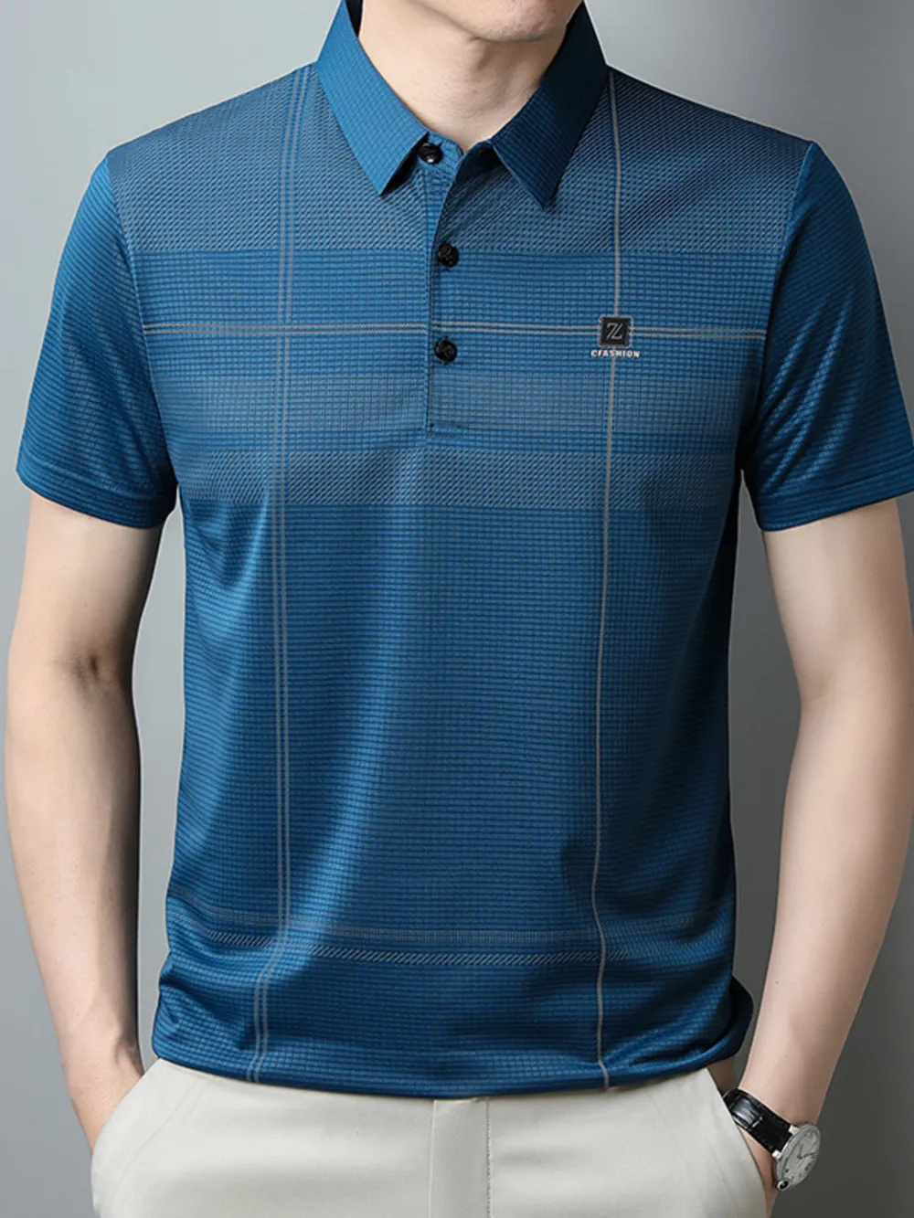 Men's Plus Size Quick-Dry Short Sleeve Polo Shirt, image 5