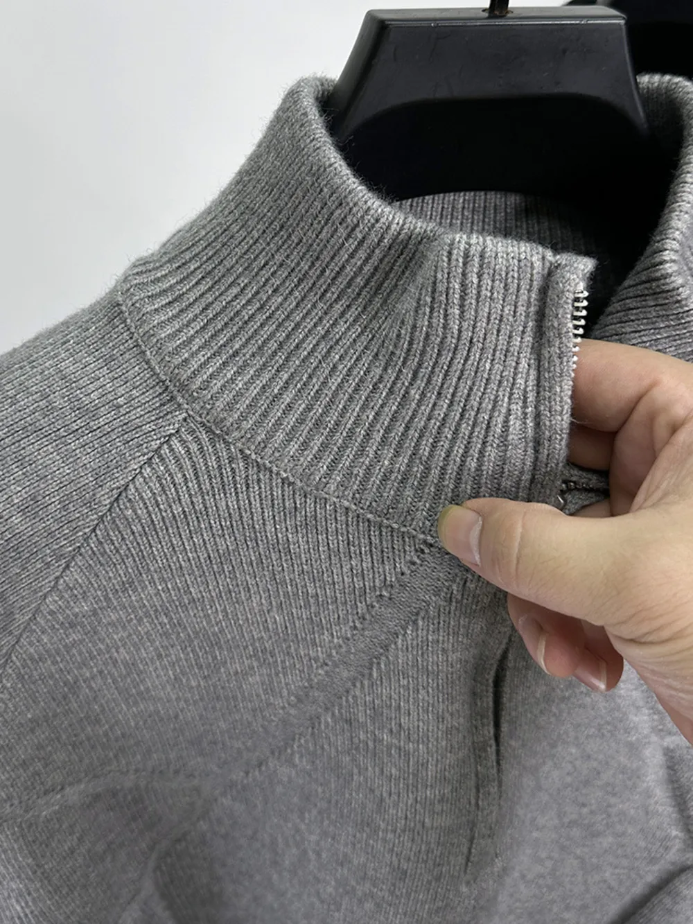 Men's Half-Zip Turtleneck Cardigan, image 6