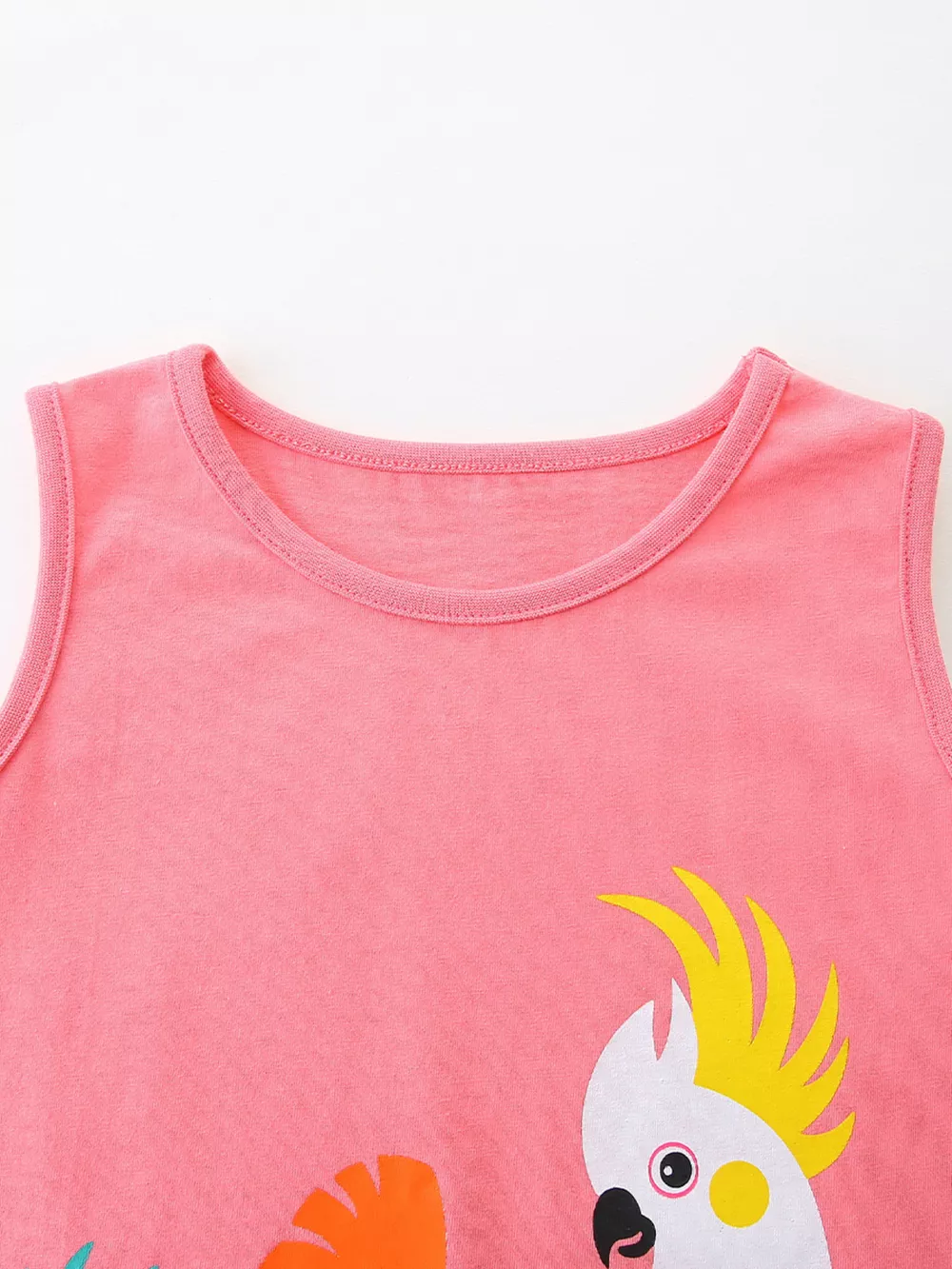 Children's Tropical Parrot Print Sleeveless Dress, image 3