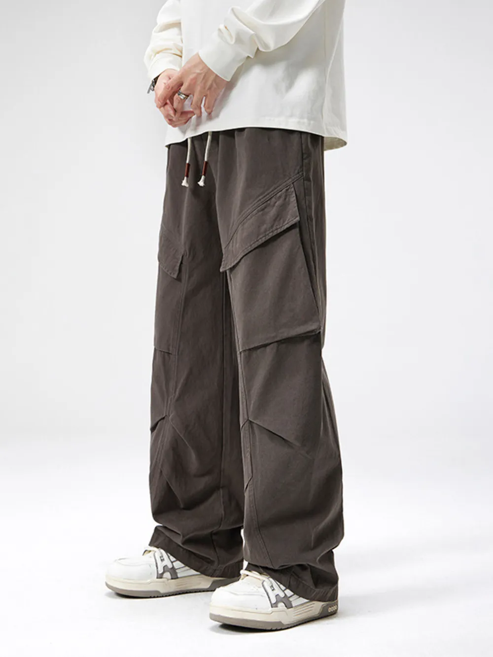 Men's Plus Size Cargo Utility Pants with Multiple Pockets, image 2