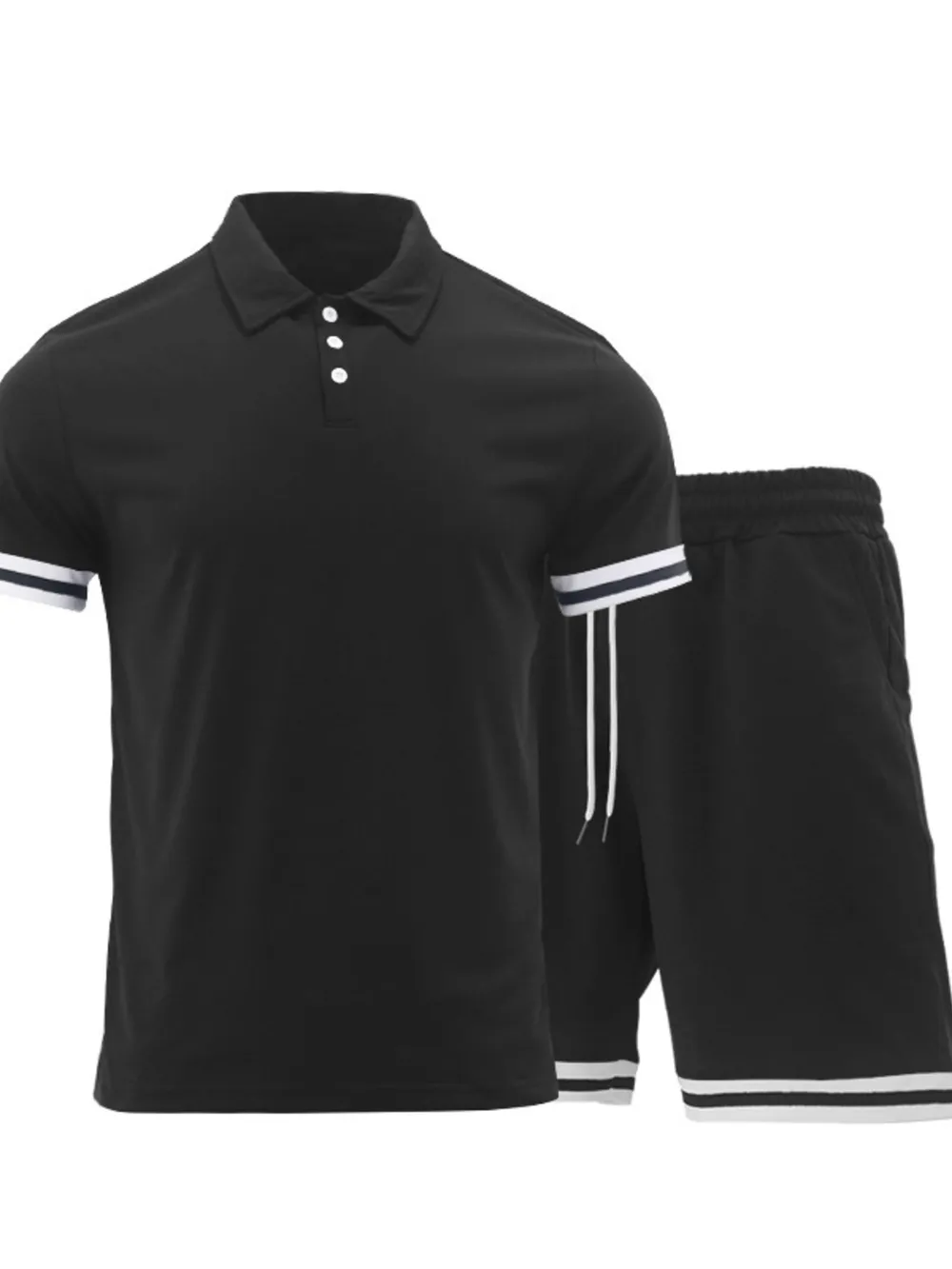 Men's Short Sleeve Polo and Shorts Set, image 3
