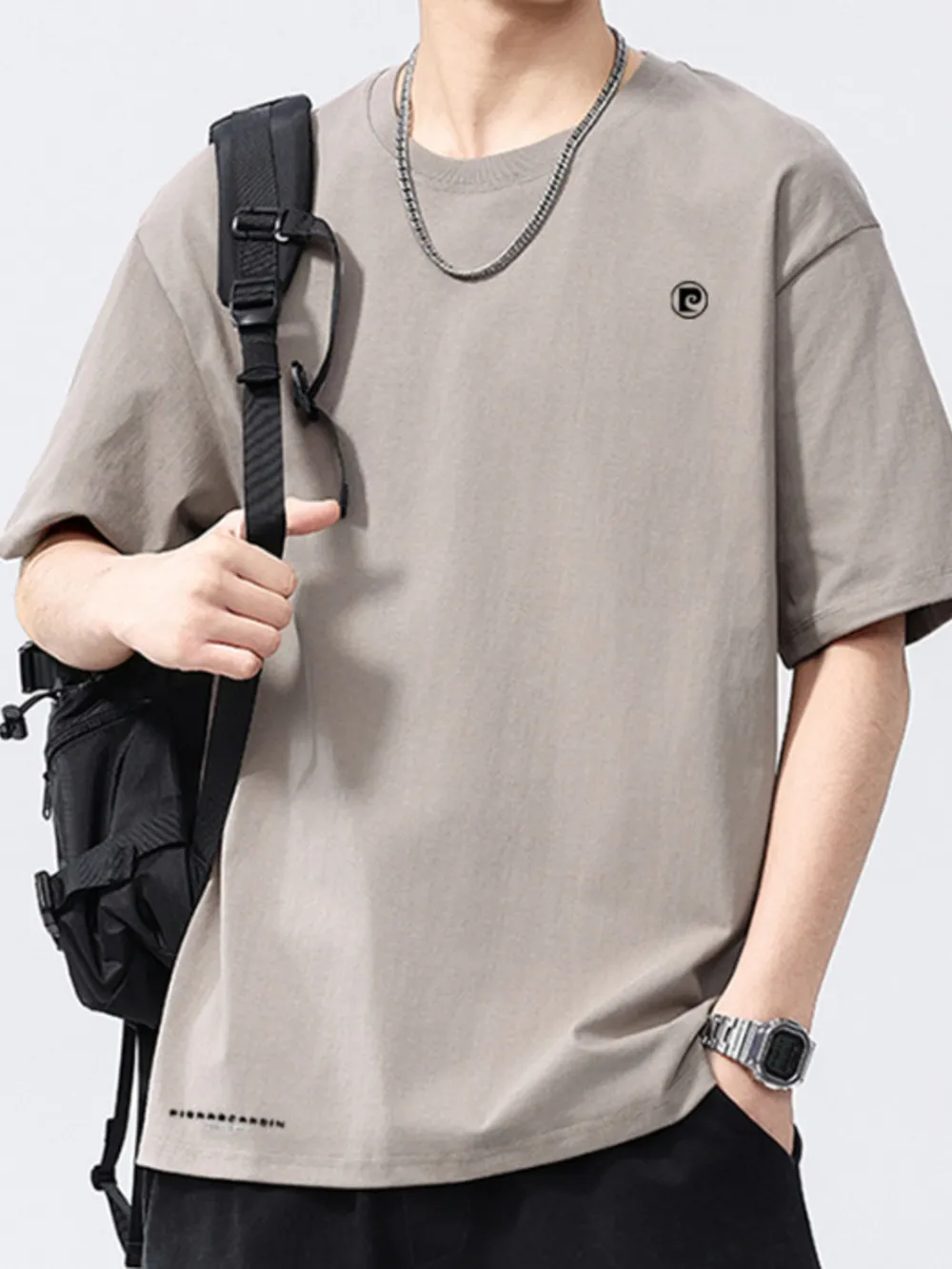Men's Full Size Oversized Round Neck Short Sleeve T-Shirt Plus Size, image 7