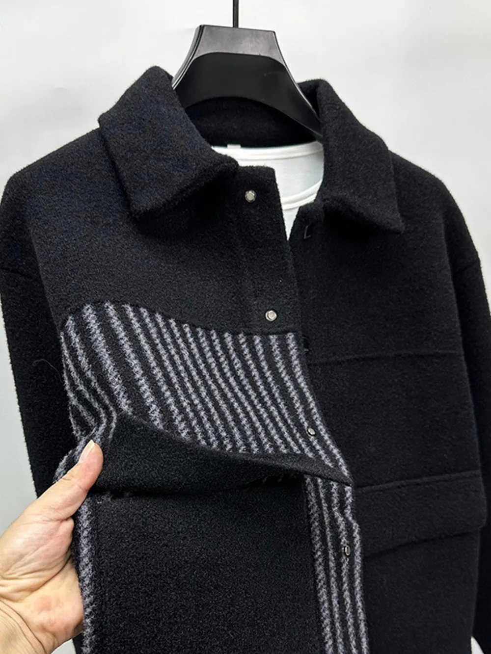 Men's Plus Size Button Up Long Sleeve Jacket, image 7