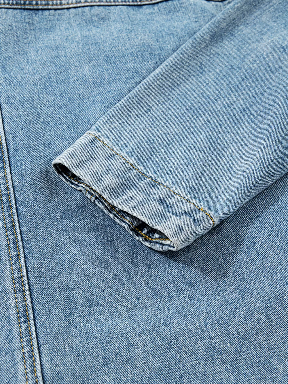 Patched Pockets Side Tie Denim Jacket, image 14