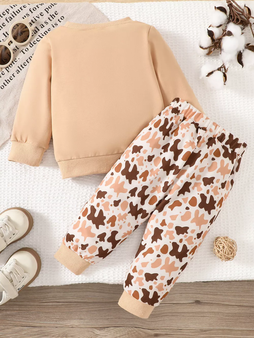 Children's Farm Animal Embroidered Top and Pants Set, image 6