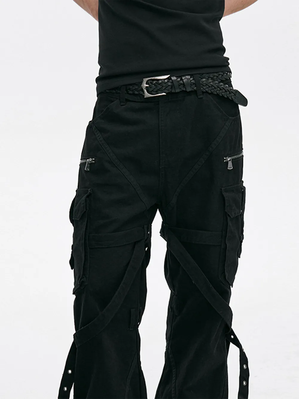 Men's Wide Leg Cargo Pants, image 3