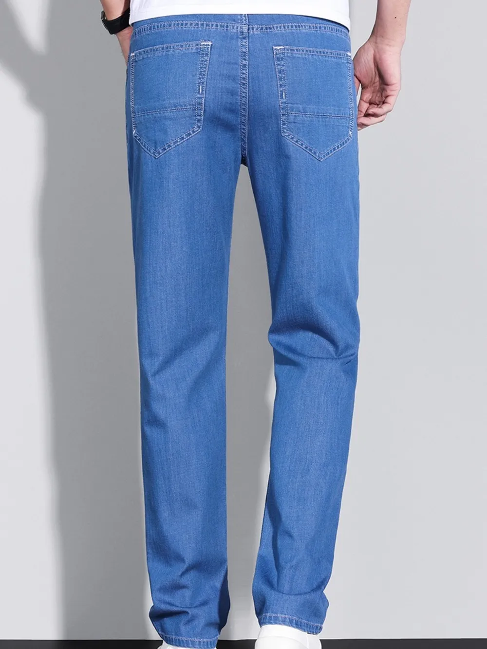 Men's Washed Straight Fit Jeans, image 8