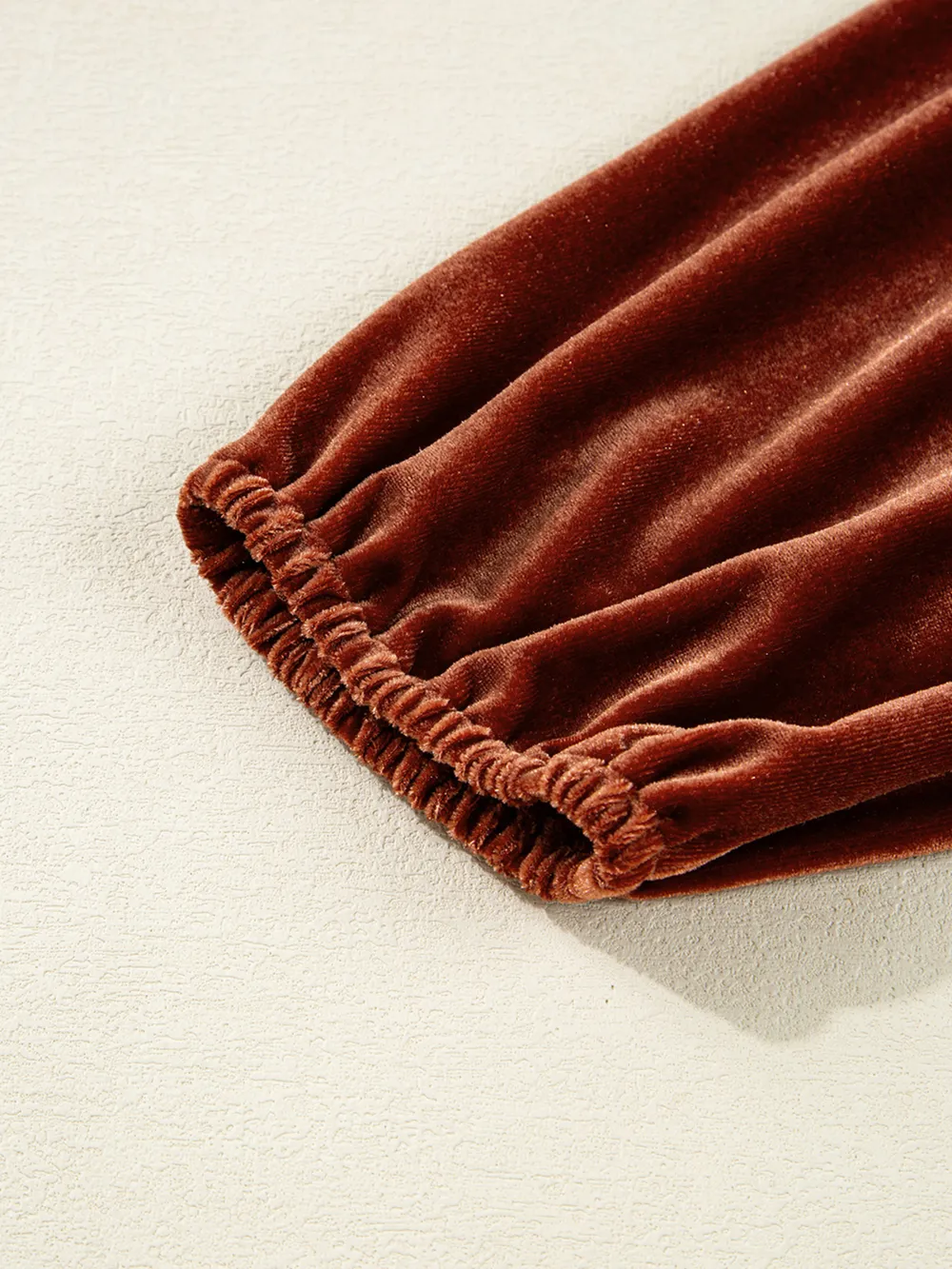 V Neck Puff Sleeve Velvet Dress, image 13