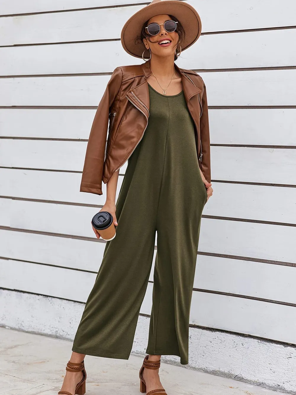 Sleeveless Wide Leg Casual Jumpsuit, image 3