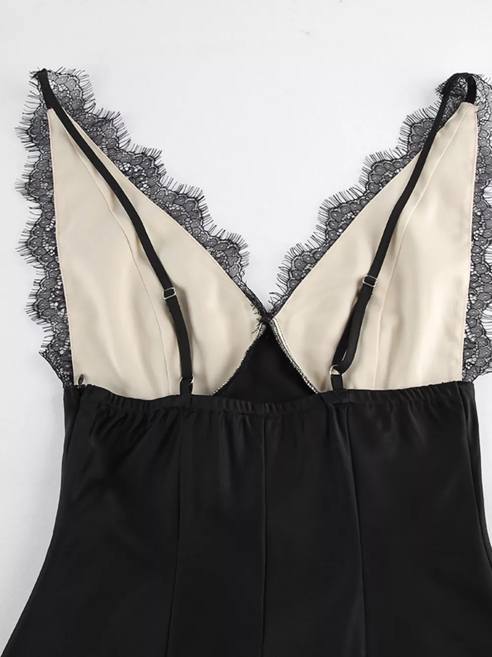 Lace Trimmed Adjustable Strap Midi Dress, image 16