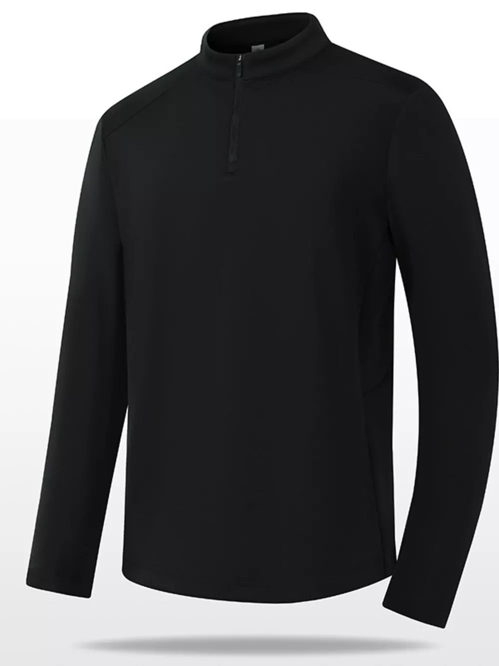 Men's Plus Size Quarter-Zip Long Sleeve Sweatshirt