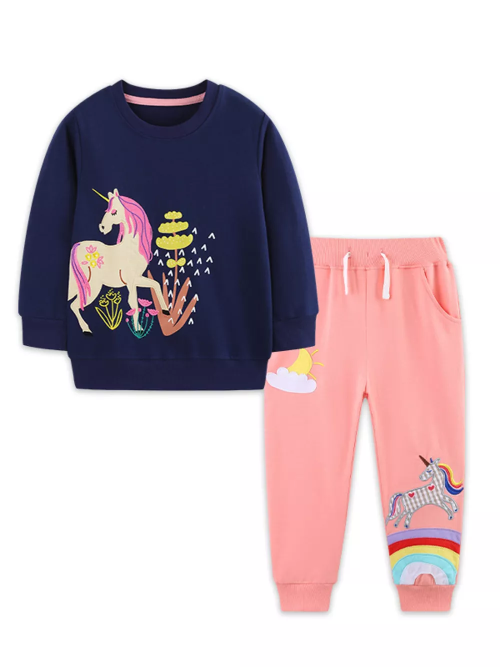 Children's Unicorn Graphic Sweatshirt and Joggers Set, image 4